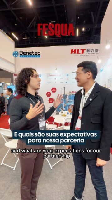 A parceria entre Benetec Extrusion e HLT ganhou mais um capítulo na FESQUA. 🇧🇷🇨🇳

Pela primeira vez com um estande na feira, a HLT, indústria chinesa referência em prensas, reforça sua presença no Brasil ao lado da Benetec.

No vídeo, Jordan, da HLT, fala sobre essa parceria, a participação na #FESQUA e a visão da empresa sobre o mercado brasileiro.